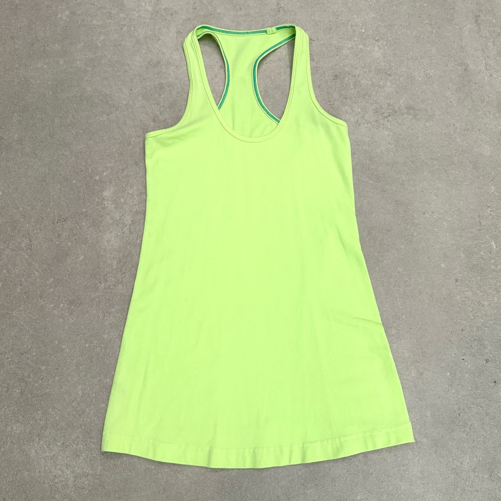 LULULEMON CRB neon yellow tank top